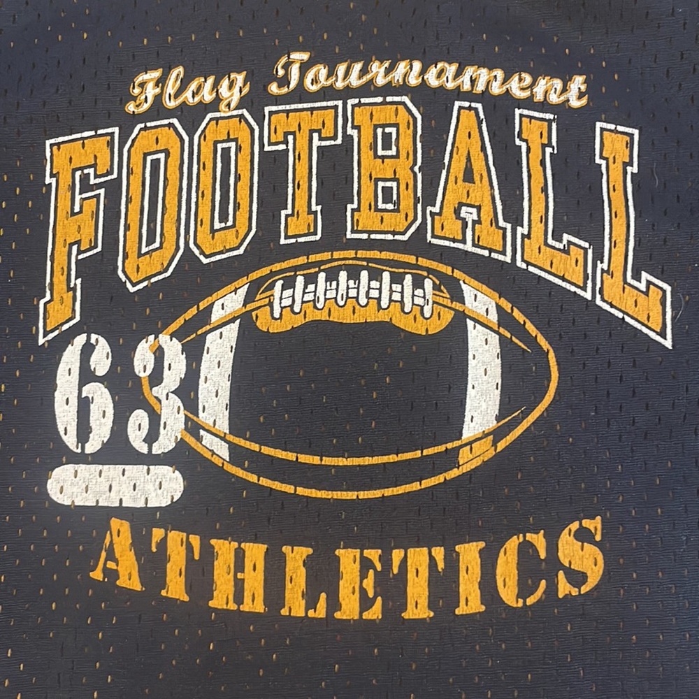 Reversible football top black yellow